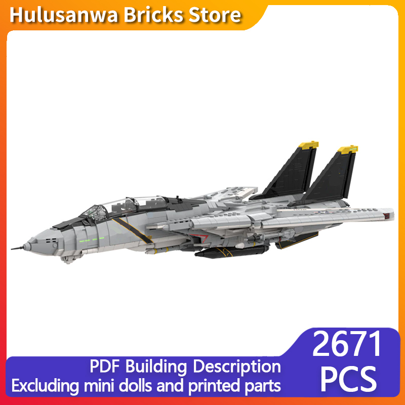 Heavy Equipment Spare Parts - Model myśliwca ciężkiego F-14A, klocki konstrukcyjne