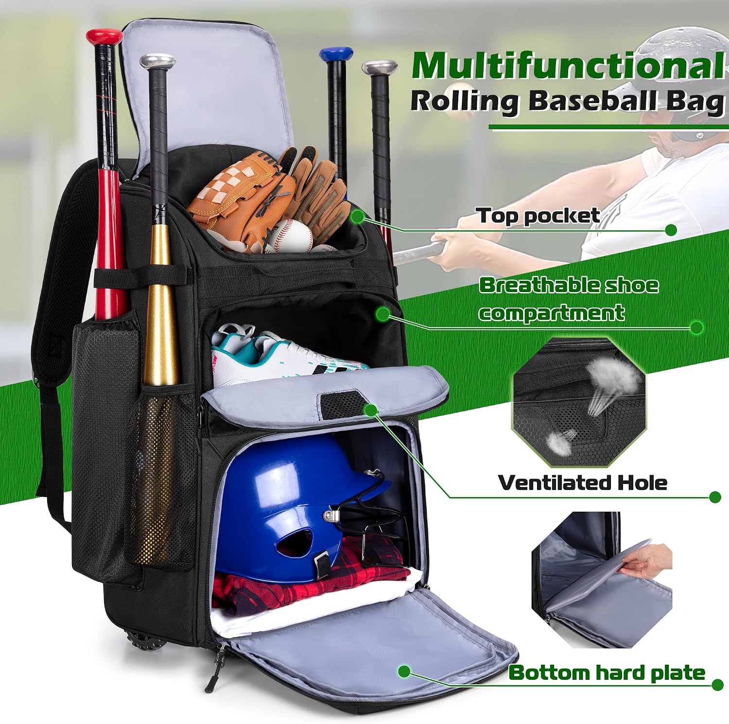 Plecak na kółkach do baseballu – Heavy Equipment Usa recenzja i cena